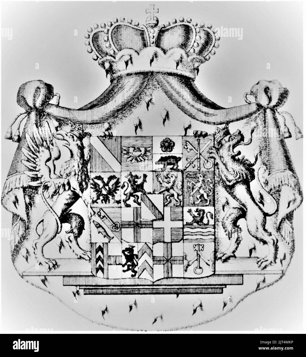 Tyroff kurbadisches Wappen. Foto Stock