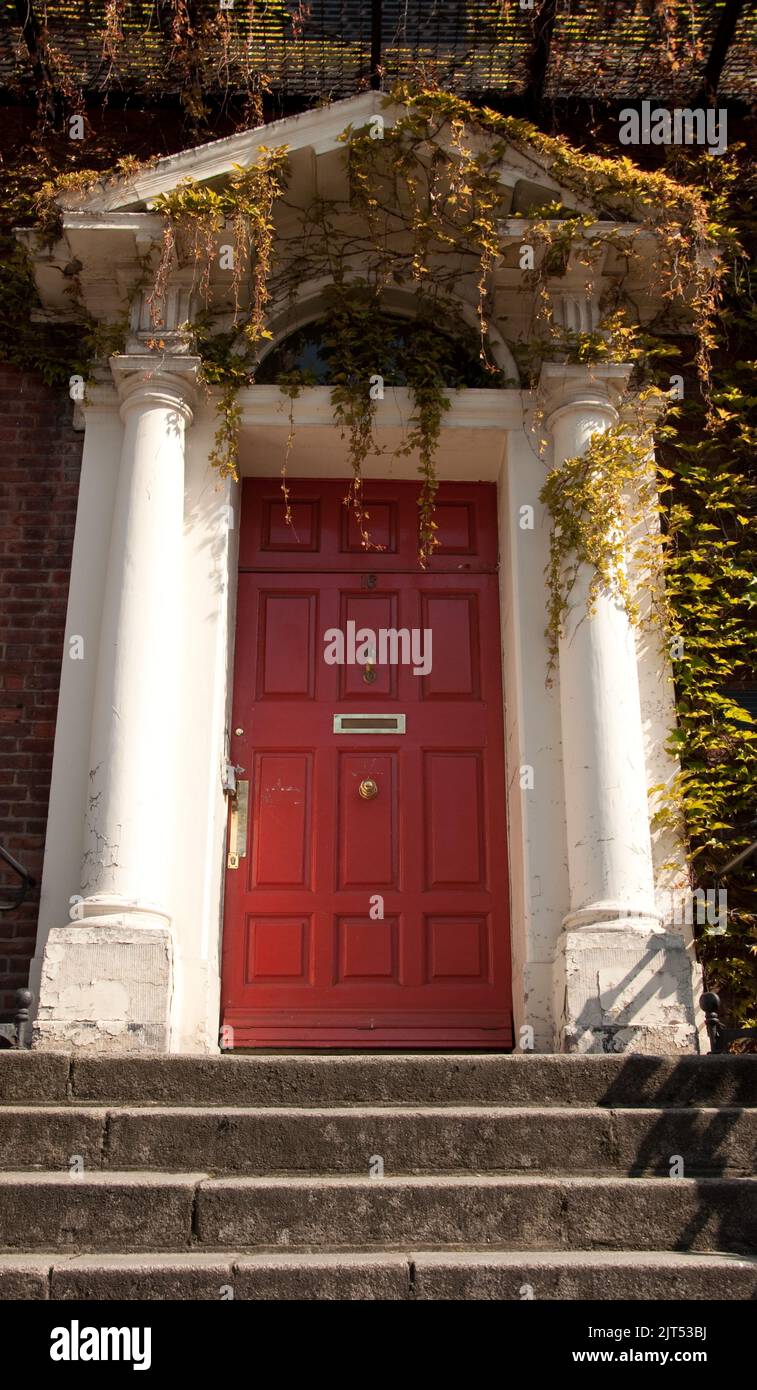 Porta, Dublino, Eire. Le porte degli edifici vittoriani di Dublino sono rinomate Foto Stock