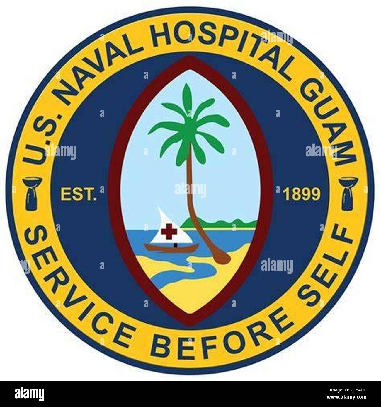 Logo Guam dell'Ospedale Navale degli Stati Uniti. Foto Stock