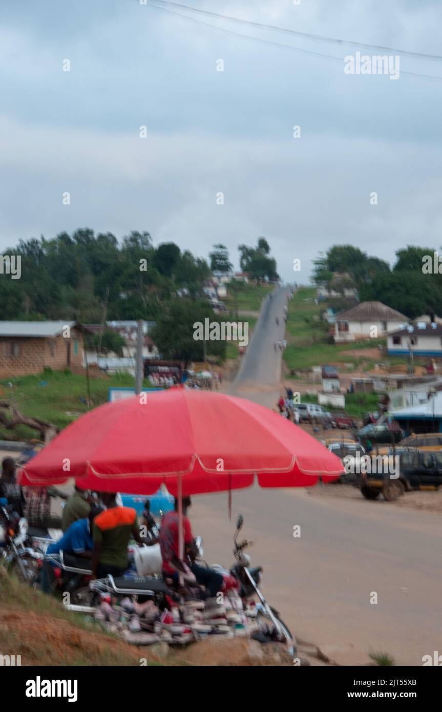 Main Street, Tubmanburg, Contea di Bomi, Liberia Foto Stock