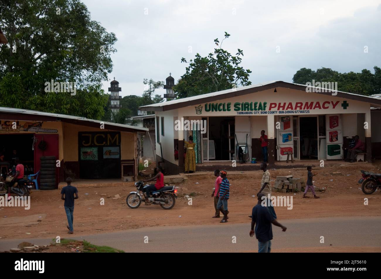 Main Street, Tubmanburg, Contea di Bomi, Liberia Foto Stock