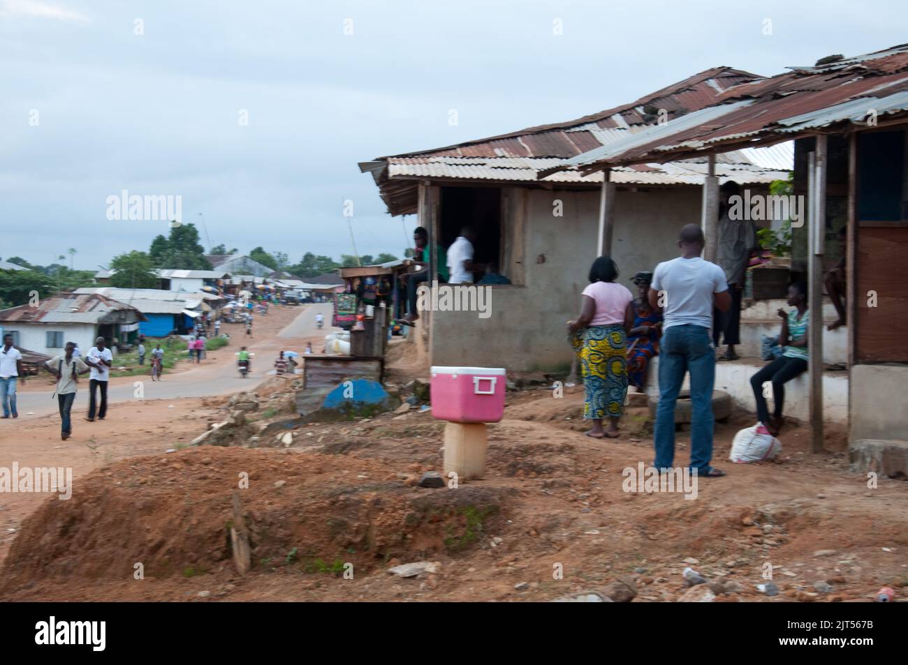 Main Street, Tubmanburg, Contea di Bomi, Liberia Foto Stock