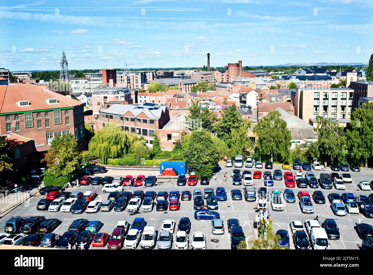 Parcheggio Clifford Tower, York, Inghilterra Foto Stock