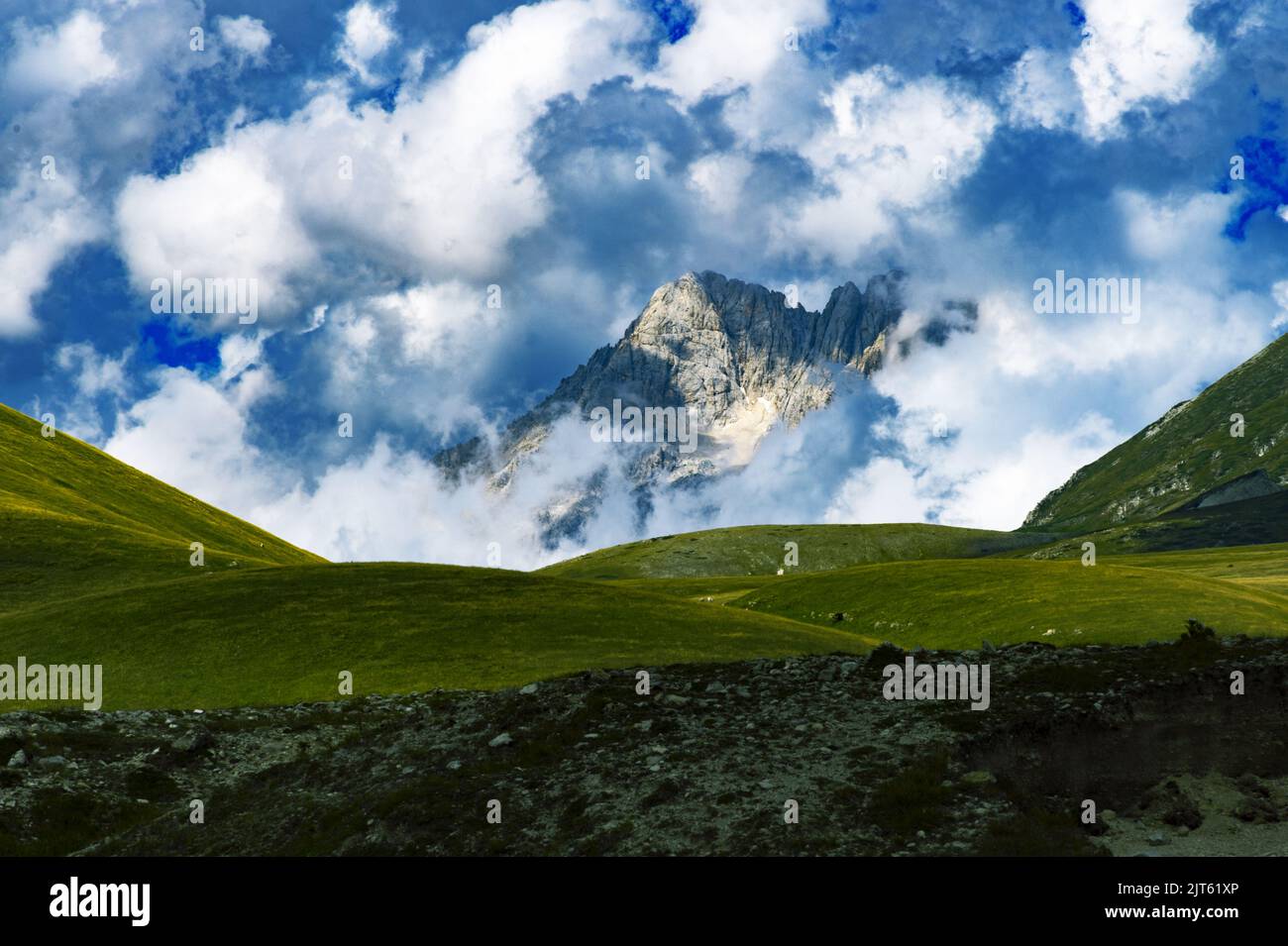 Paesaggio su campo Imperatore Foto Stock