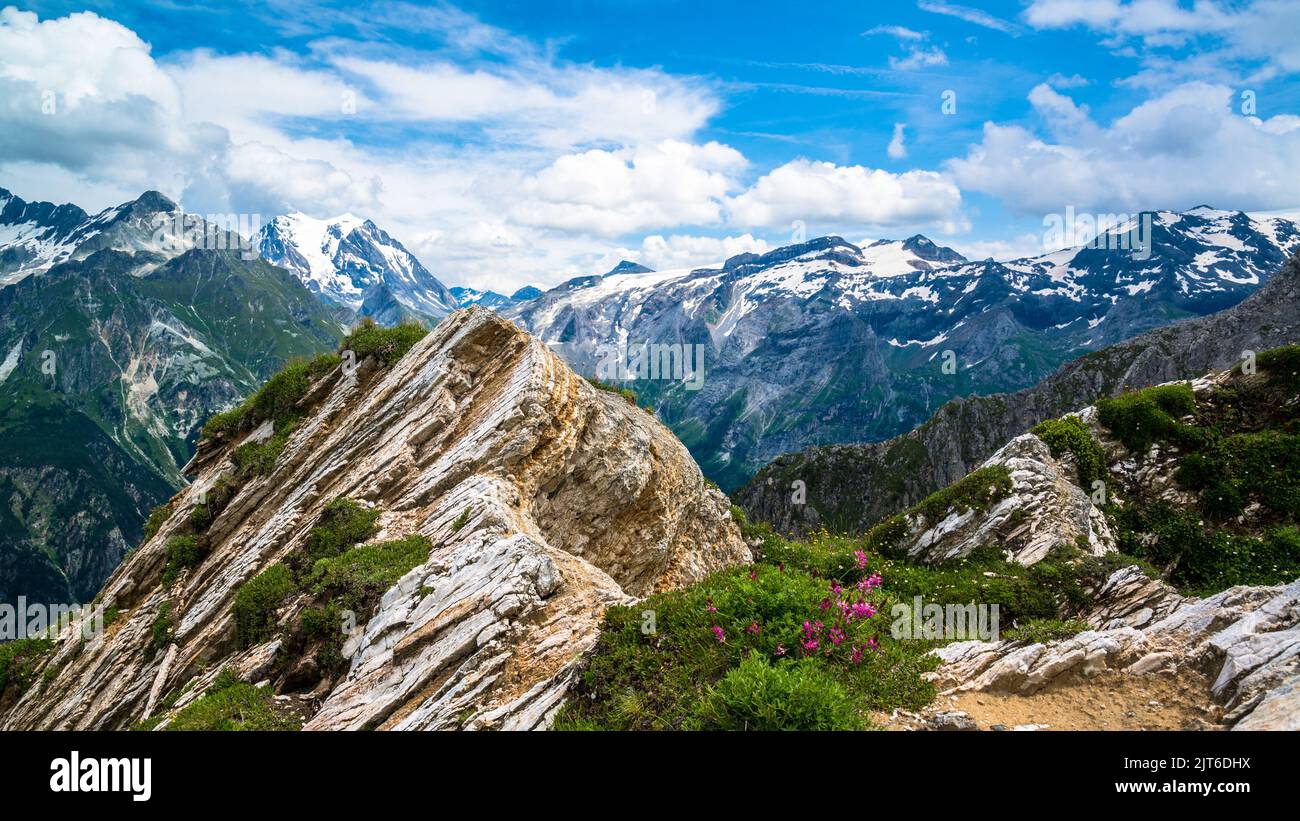 Grande casse da la Crete du Mont Charvet, Vanoise, Francia Foto Stock