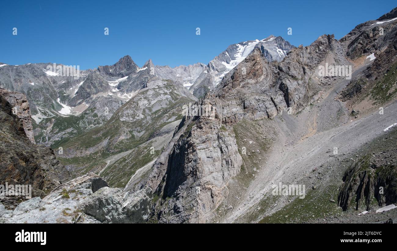 Grande casse da col du Grande Marchet, Vanoise, Francia Foto Stock