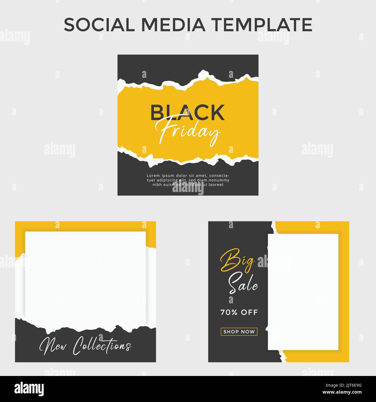 modello banner post sui social media aziendali Illustrazione Vettoriale