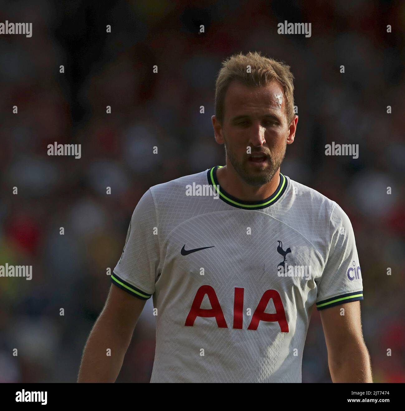 Nottingham, Regno Unito. 28th ago, 2022. 28th agosto 2022; il City Ground, Nottingham, Nottinghamshire, Inghilterra; Premier League football, Nottingham Forest contro Tottenham : Tottenham Hotspur's Harry Kane Credit: Action Plus Sports Images/Alamy Live News Foto Stock