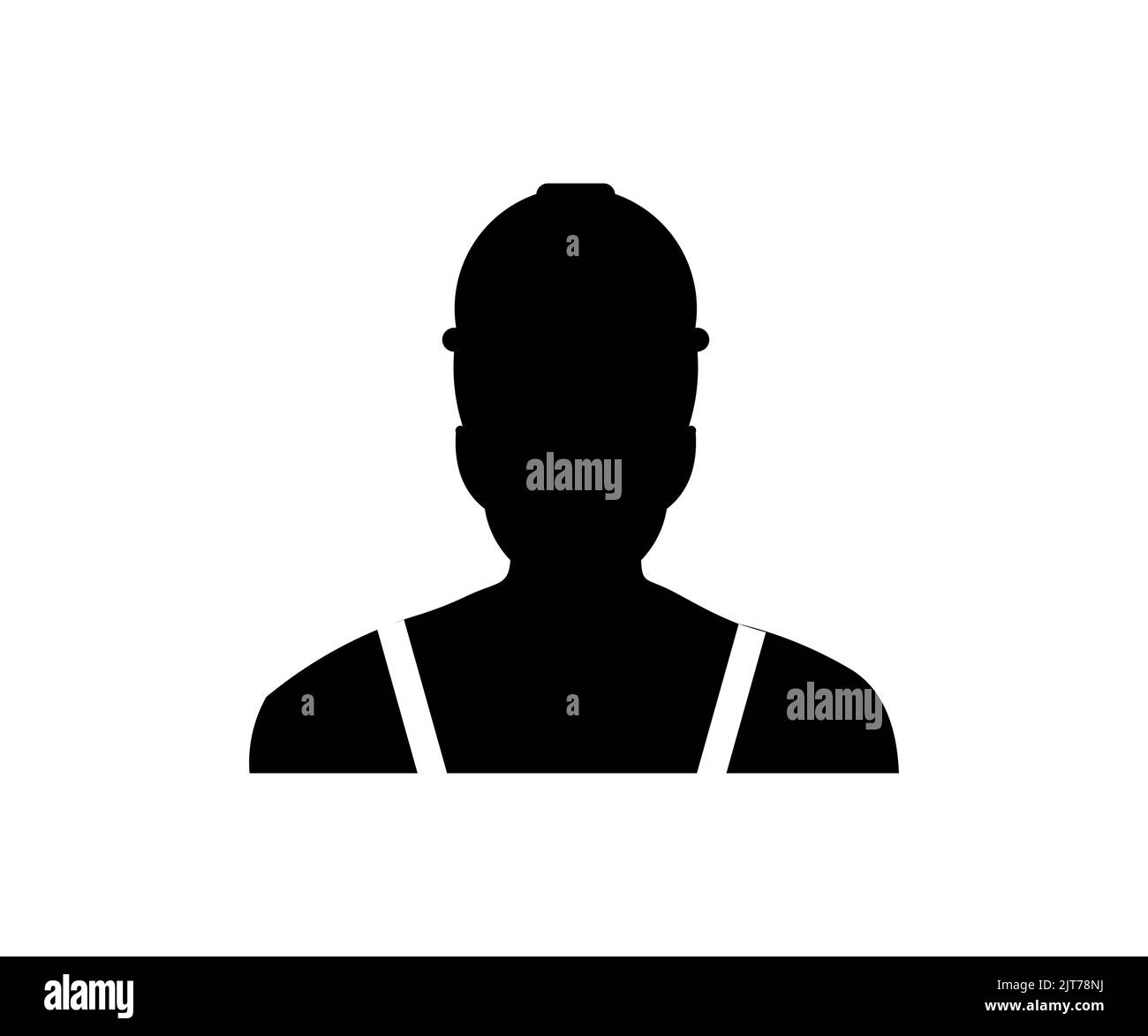 Operatore industriale nella progettazione del logo delle attrezzature di sicurezza. Progettazione e illustrazione di vettori ENGINEER, Safety Uniform e Hard Hat. Illustrazione Vettoriale