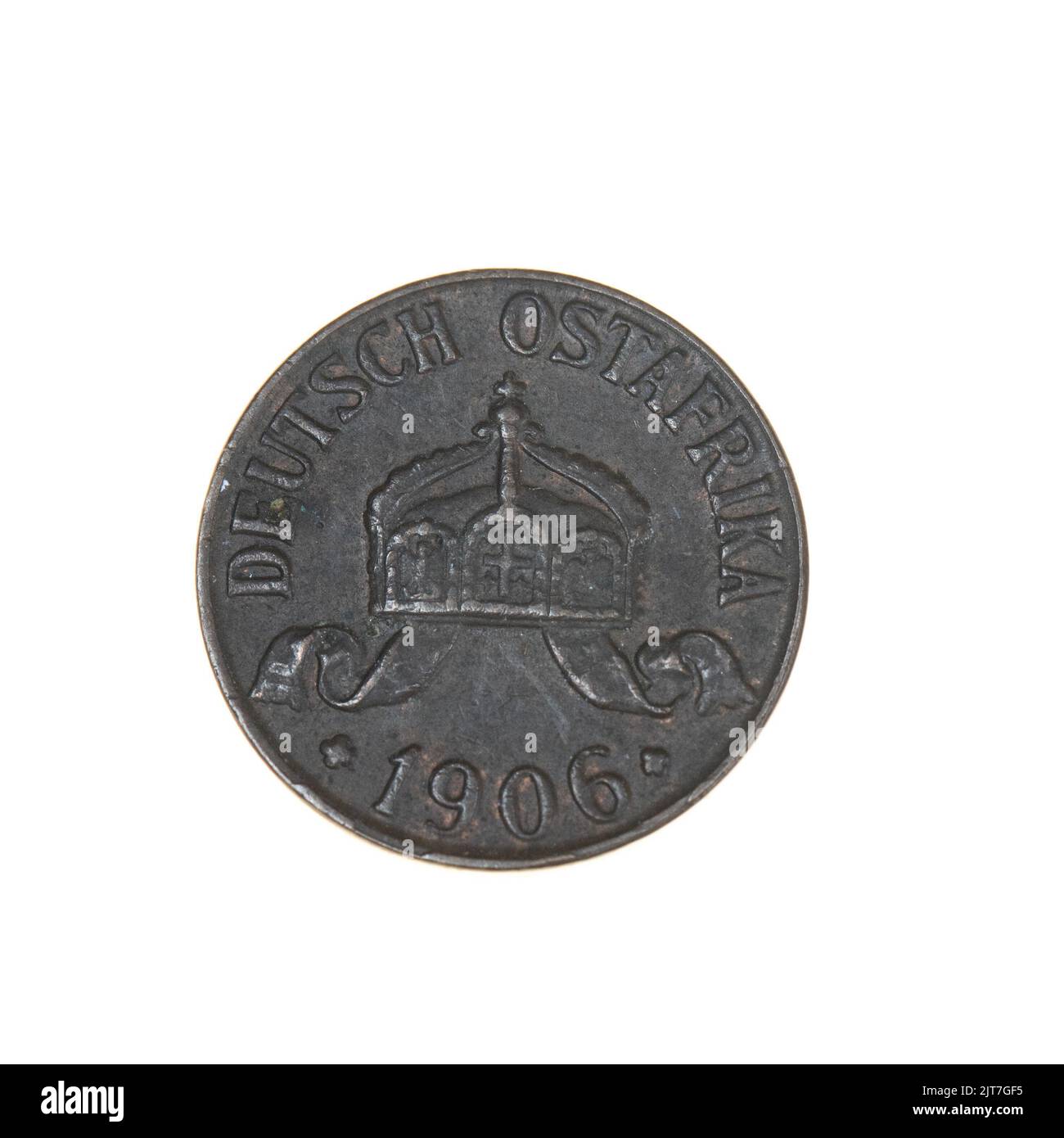 Tedesco Africa orientale un mezzo Heller Coin datato 1906 Foto Stock