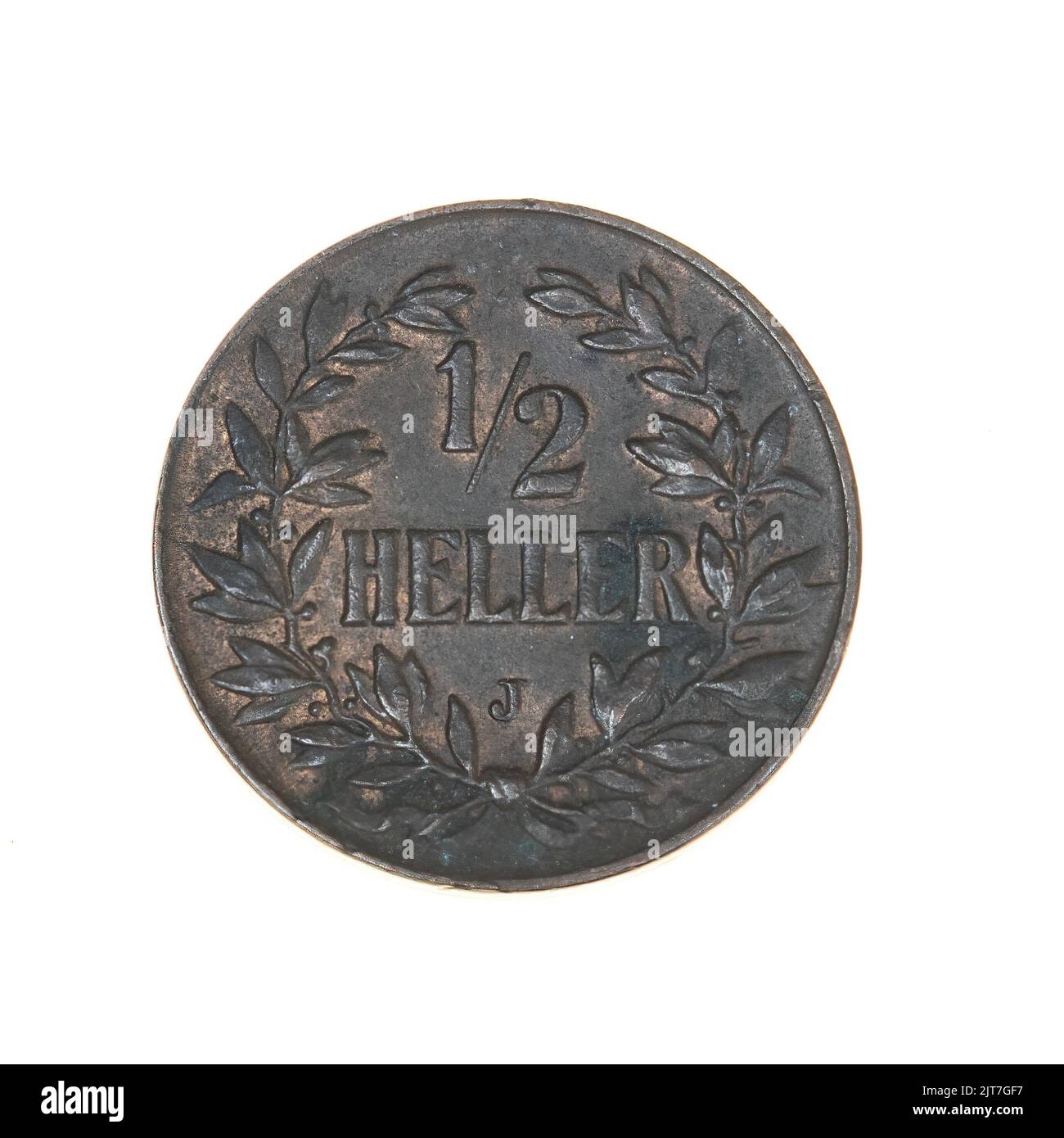 Tedesco Africa orientale mezzo Heller Coin inverso da 1906 Foto Stock