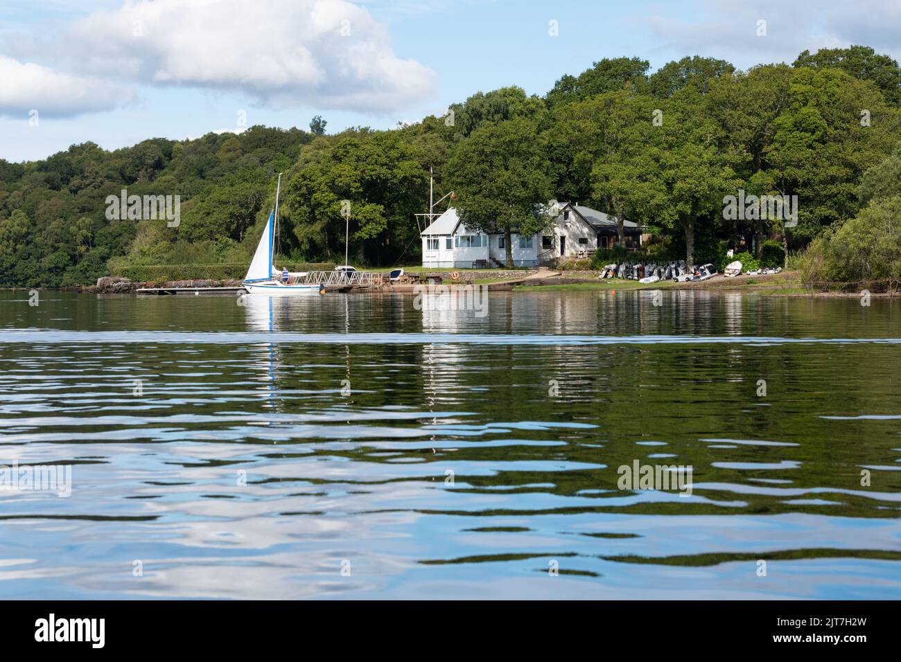 Loch Lomond Sailing Club, Blair vicino Cashel, Loch Lomond, Scozia, Regno Unito Foto Stock