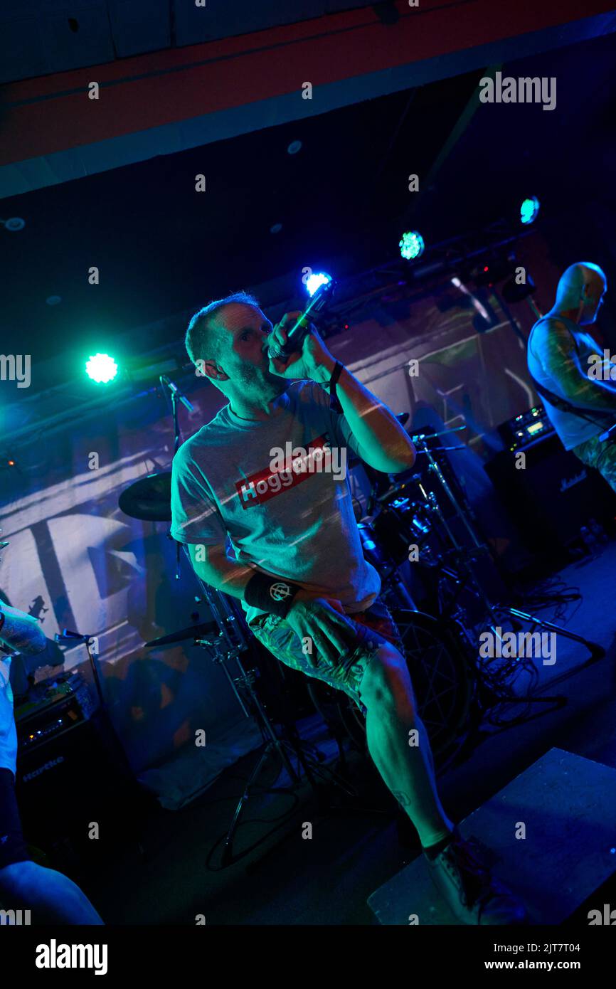 Stoke Prior, Regno Unito, 28 agosto 2022, Acid Reign chiude l'ultimo giorno al Beermageddon Heavy Metal Festival. Credit: Will Tudor/Alamy Live News Foto Stock