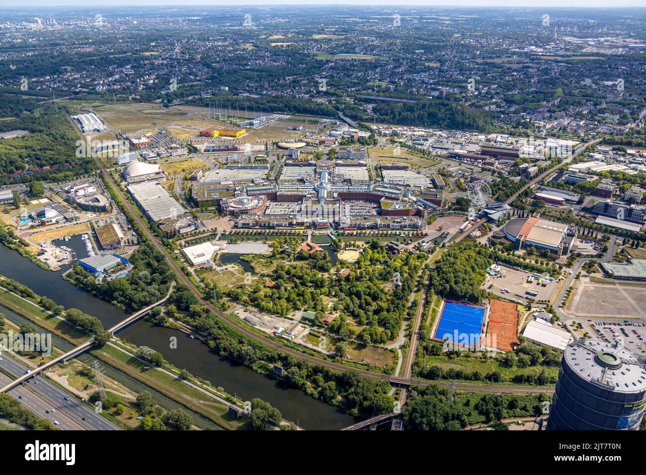 Vista aerea, Westfield Centro Oberhausen, centro commerciale Neue Mitte, Borbeck, Oberhausen, zona Ruhr, Renania settentrionale-Vestfalia, Germania, GERMANIA, shopping, s Foto Stock