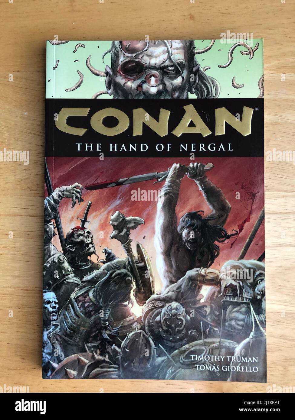 La copertina del romanzo grafico Conan: La mano di Nergal Foto Stock