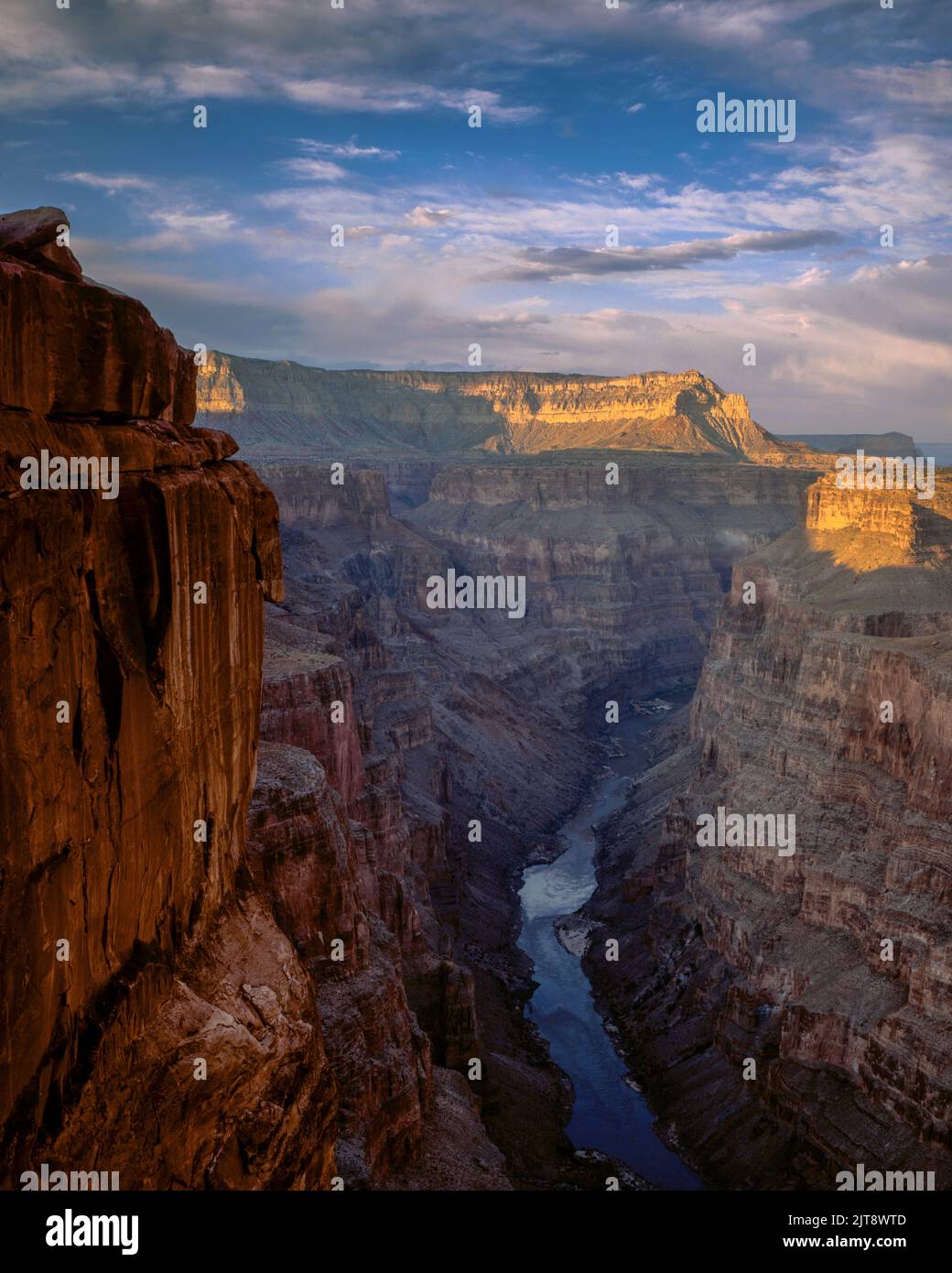 Tramonto, Toroweap Overlook, fiume Colorado, Grand Canyon National Park, Arizona Foto Stock