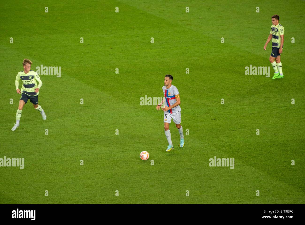 Sergio Busquets al simpatico incontro tra il FC Barcelona di Xavi (Barca) e il Manchester Citydue di Guardiola per la malattia dell'ALS al Camp Nou di Spotify Foto Stock