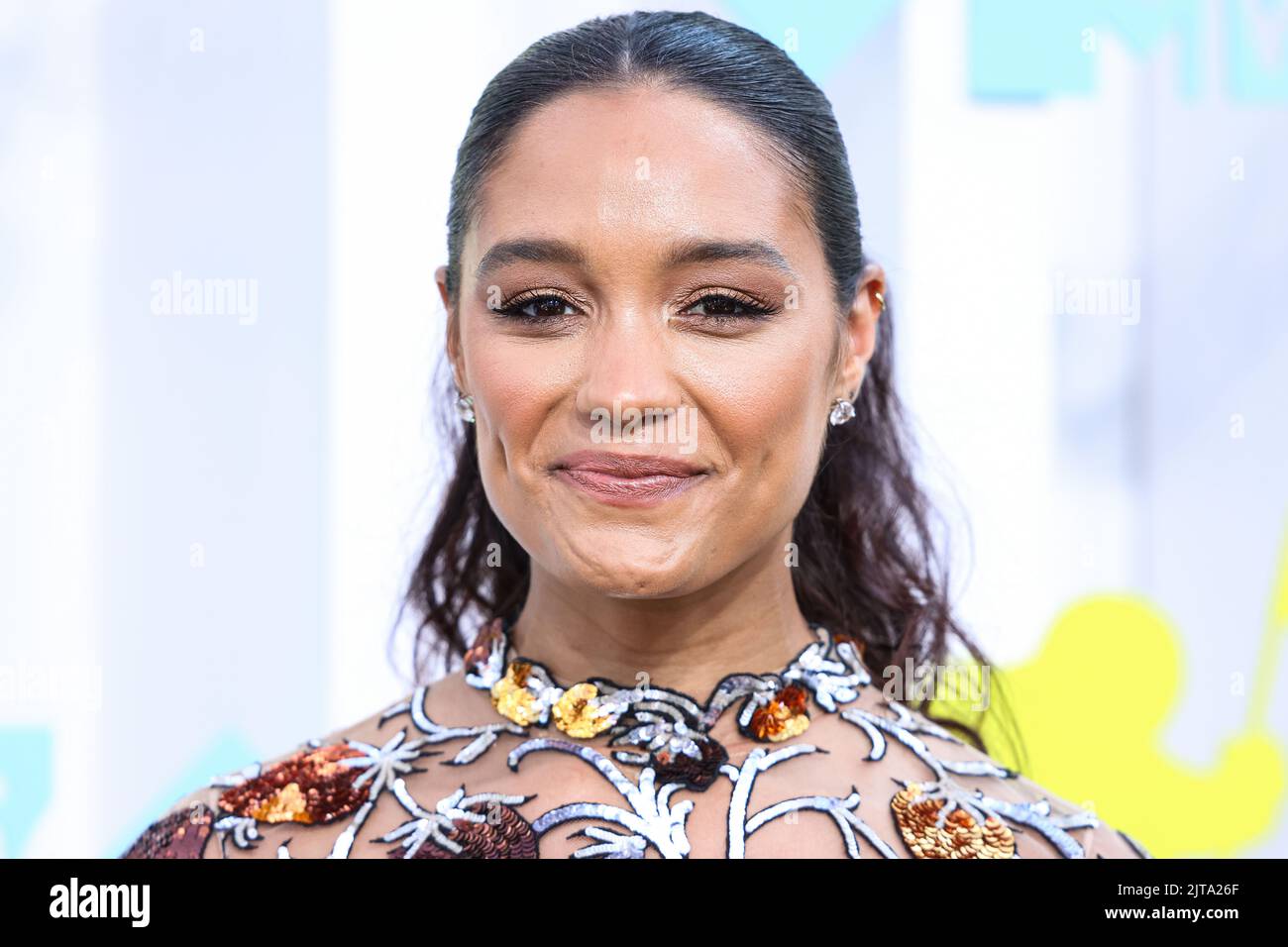 NEWARK, NEW JERSEY, USA - 28 AGOSTO: Rachel Smith arriva agli MTV Video Music Awards 2022 che si tengono presso il Prudential Center il 28 agosto 2022 a Newark, New Jersey, USA. (Foto di Xavier Collin/Image Press Agency) Foto Stock