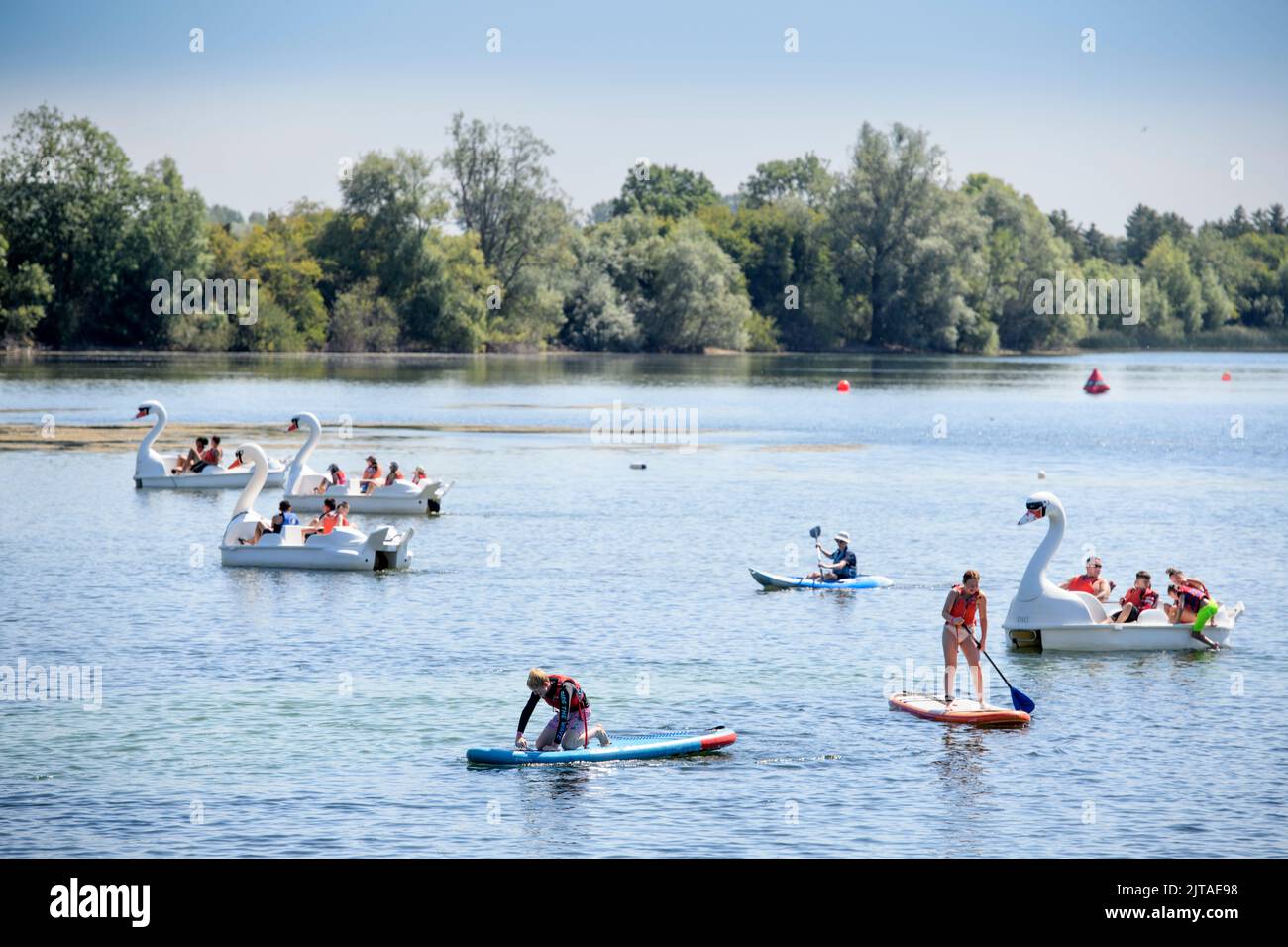 Il Cotswold Water Park vicino a Cirencester, Gloucestershire. Foto Stock