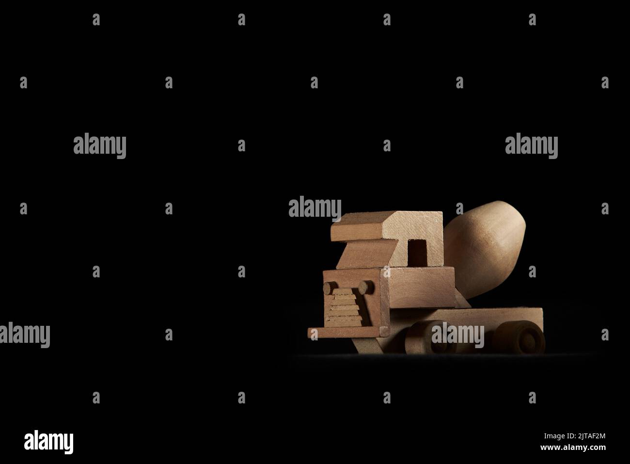 Betoniera camion giocattolo in legno Foto Stock