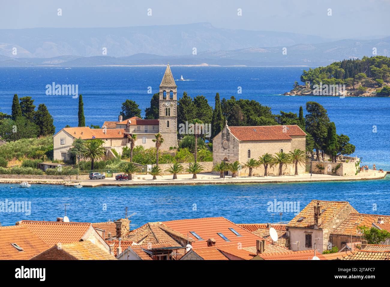 Chiesa di San Girolamo, città di Vis, Isola di Vis, Dalmazia, Croazia Foto Stock