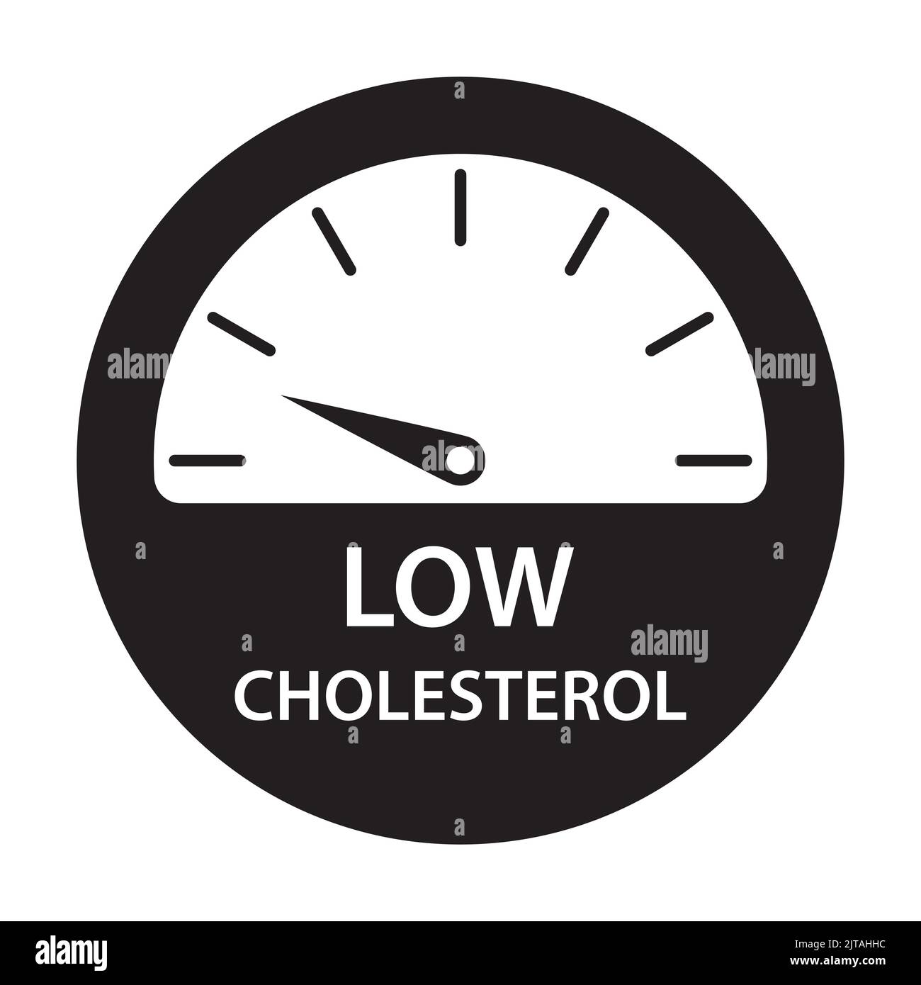 Icona basso colesterolo vettore cardiologia segno dietetico basso-cal prodotti alimentari per il disegno grafico, logo, sito web, social media, app mobile, interfaccia utente Illustrazione Vettoriale