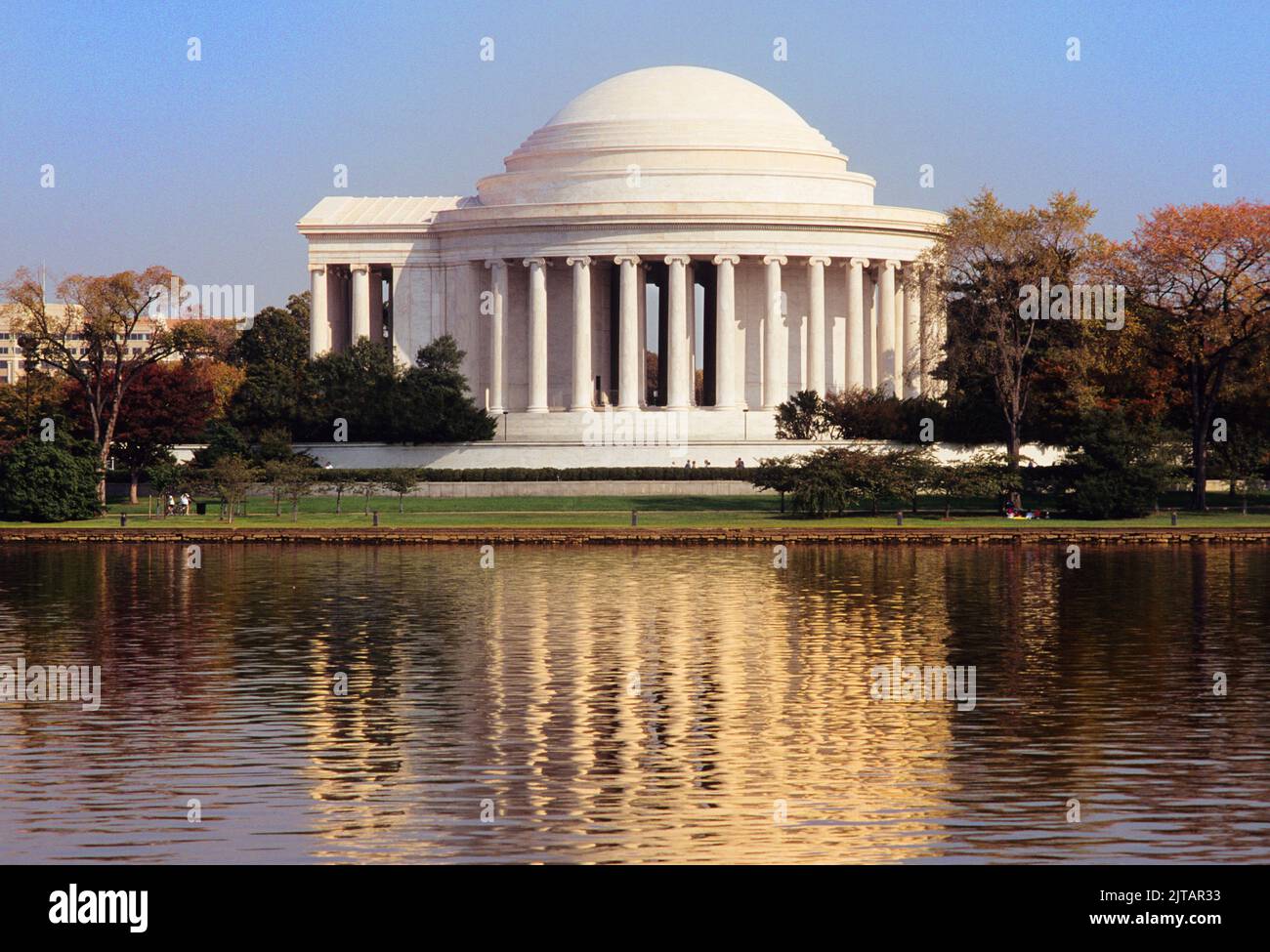 Jefferson Memorial Washington DC. Monumento a Potomac Park un famoso punto di riferimento sul Tidal Basin USA Foto Stock