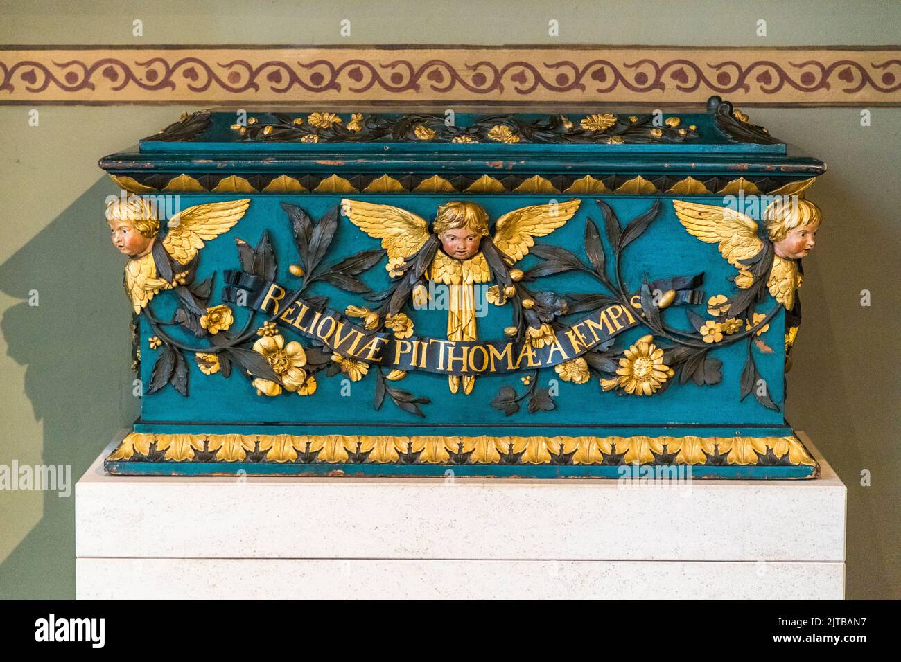 Il santuario con le reliquie di Tommaso di Kempen si trova nella chiesa dell'Assunzione di Zwolle, Paesi Bassi Foto Stock