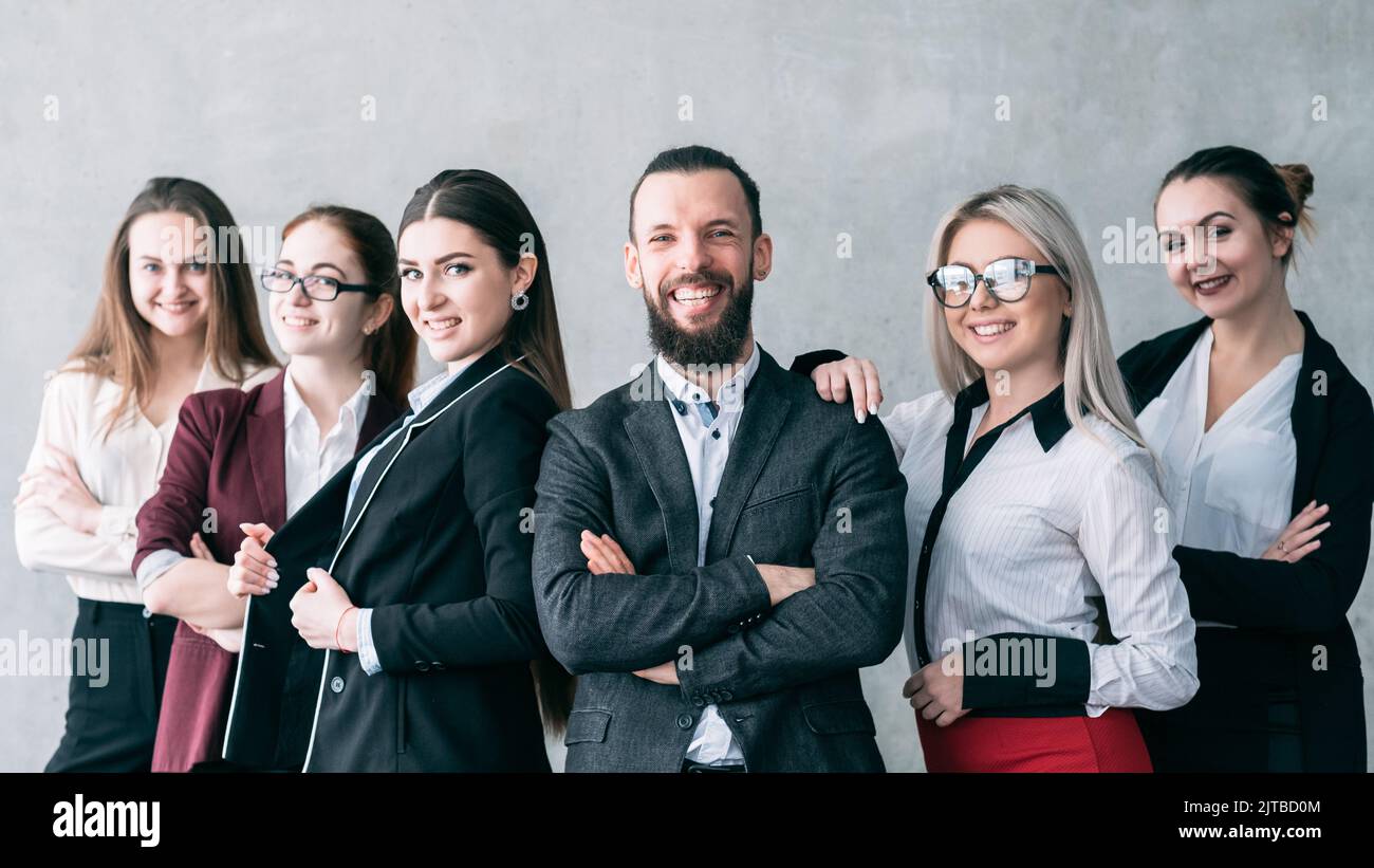 personale aziendale, team aziendale, workaholic Foto Stock