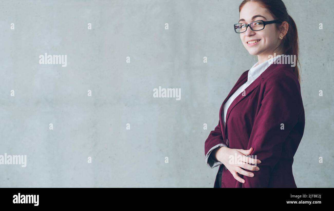 spazio per la copia del lavoro ritratto dei giovani dipendenti aziendali Foto Stock