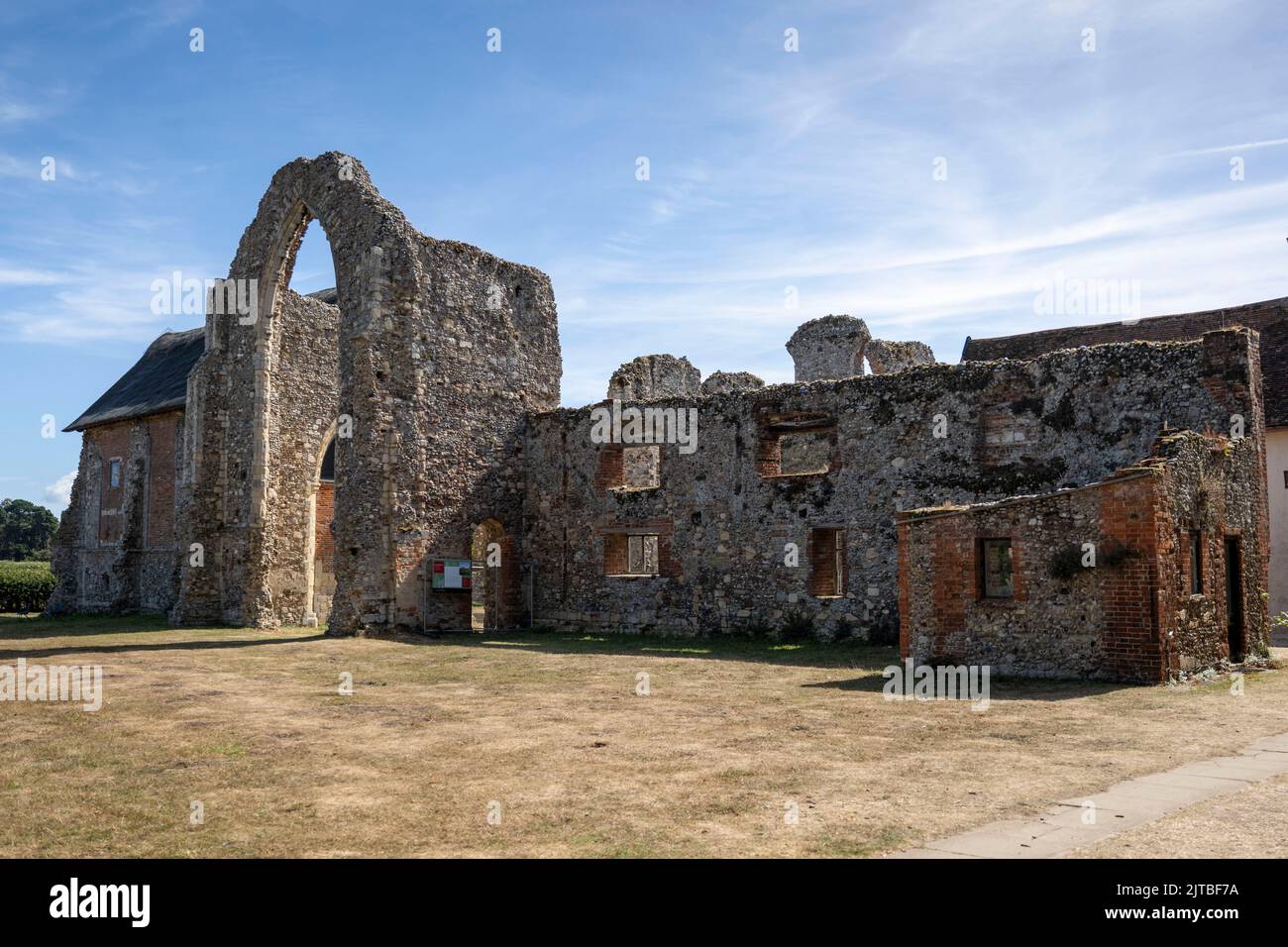 Rovine dell'abbazia di Leiston a Leiston, Suffolk, Inghilterra. Foto Stock