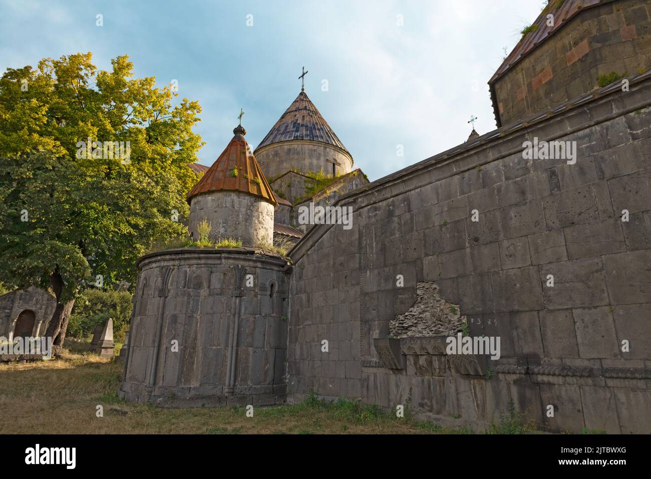 Complesso del monastero di Sanahin al tramonto, in estate, Alaverdi, regione di Lori, Armenia Foto Stock