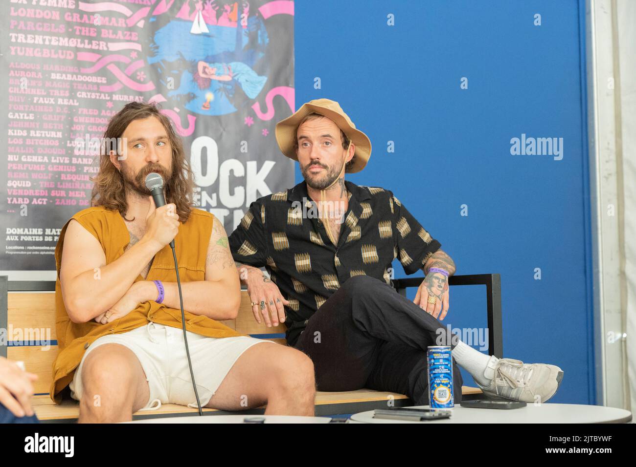 Saint-Cloud Francia 25 agosto 2022 È AL CENTRO DI UNA conferenza stampa al Rock en Seine Festival Day 1 Parigi © Andrea Ripamonti / Alamy Foto Stock