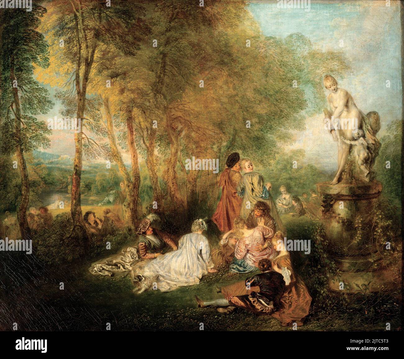 La Festa (o Festival) dell'Amore (1718–1719) Pittura di Jean-Antoine Watteau Foto Stock