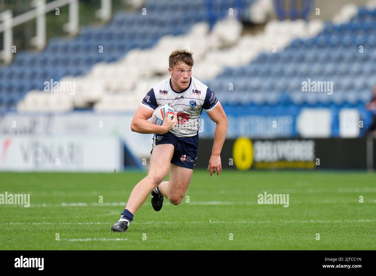 Luke Thomas #38 dei Wolves di Warrington Foto Stock