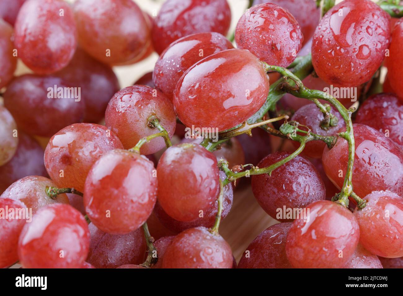 Primo piano di deliziose uve biologiche un sano snack cibo Foto Stock