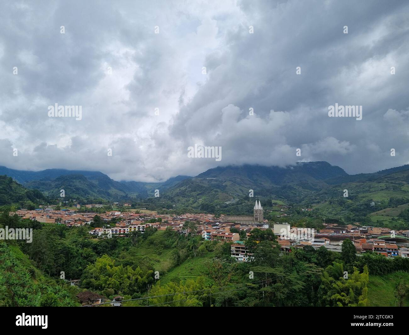 Paesaggi incredibili di Jardin Colombia vista della Colombia Foto Stock