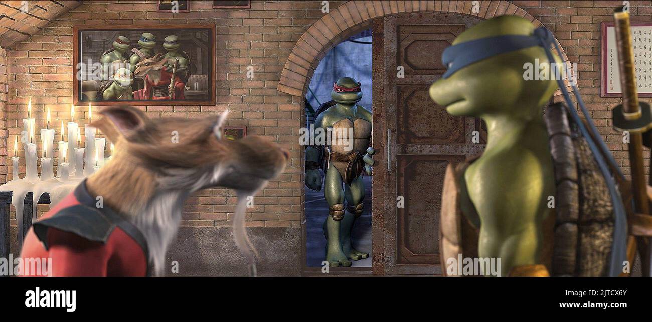 SPLINTER, Raffaello, Leonardo, TMNT, 2007 Foto Stock