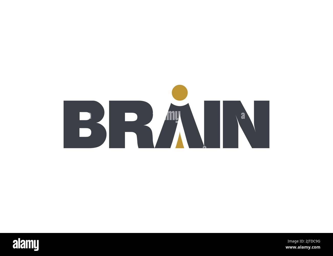 BRAIN Logo Design modello Legge e Legale Logo Multi aziende logo design Illustrazione Vettoriale
