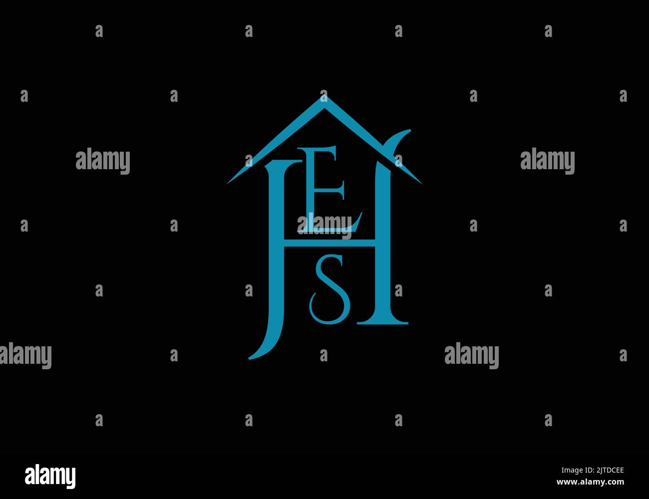 HES Construction Initial Monogram Letter hes Real Estate Logo Design modello vettoriale lettera ehs Logo Design Illustrazione Vettoriale