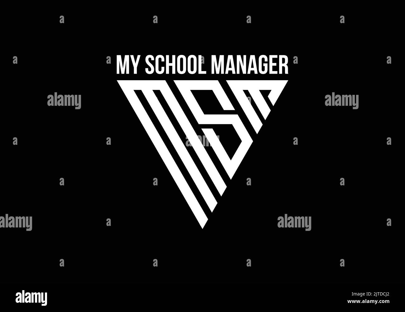 MSM My School Manager Initial Monogram Letter m s m Logo Design Vector Template M S M Letter Logo Design Illustrazione Vettoriale