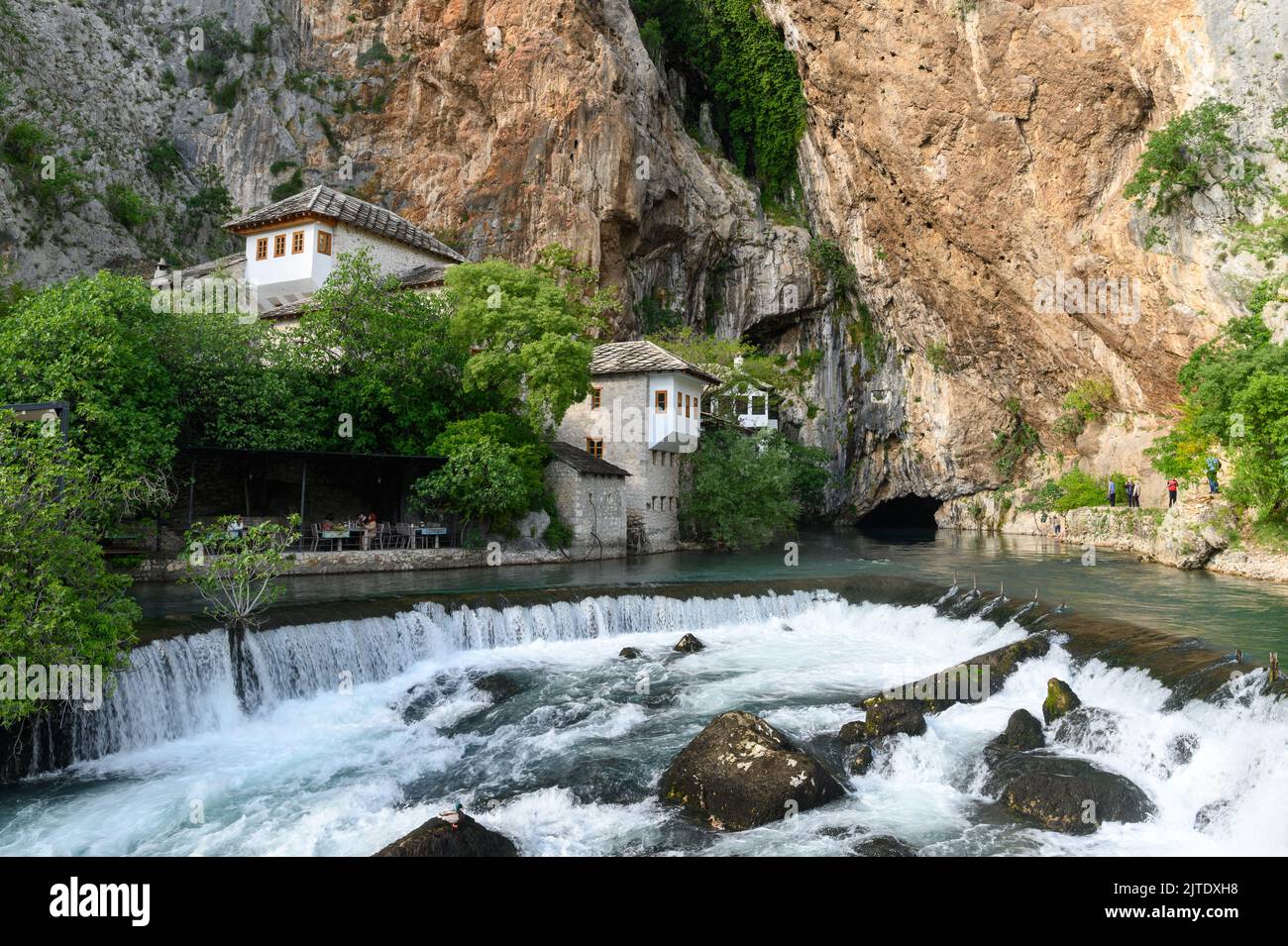 Blagaj Tekija (un monastero derviscio) alla sorgente del fiume Buna. Blagaj, Bosnia-Erzegovina. Foto Stock