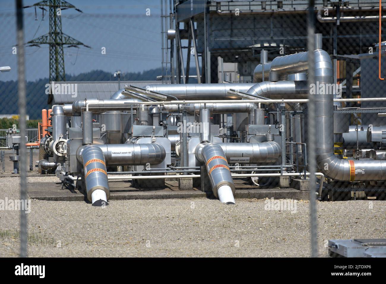 Impianto di stoccaggio del gas di Haidach a Straßwalchen (Salisburgo, Austria) Foto Stock