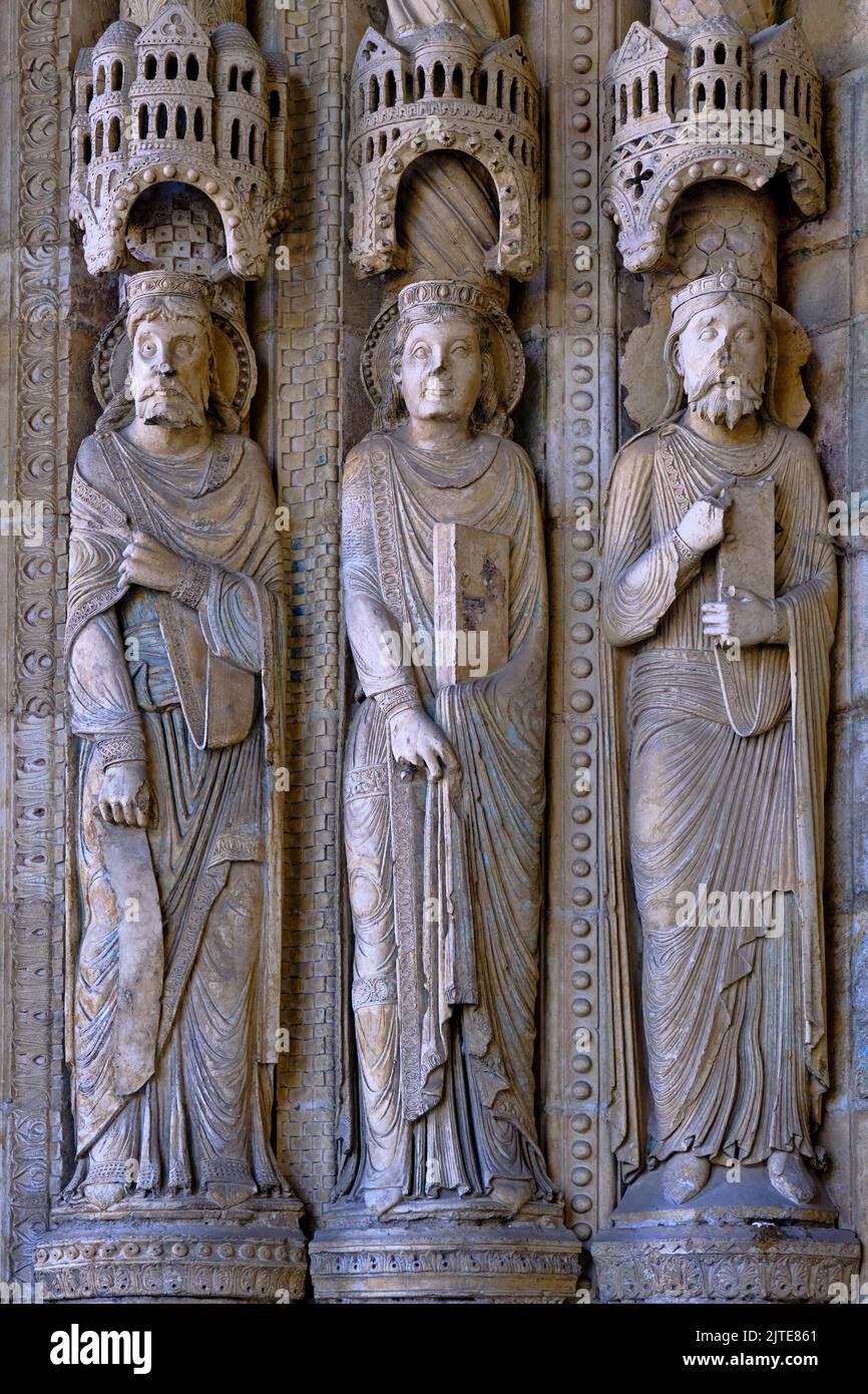 Francia, Cher (18), Bourges, la cattedrale di Saint Etienne, patrimonio mondiale dell UNESCO Foto Stock