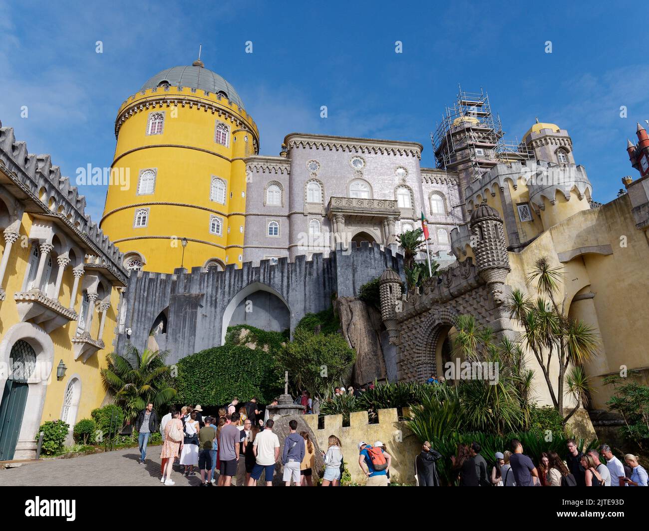 Palácio da pena, Sintra, Distretto di Lisbona, Portogallo. Foto Stock