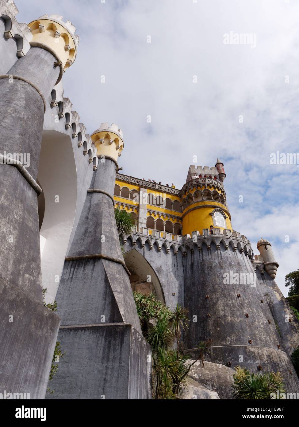Esterno del Palazzo pena, Sintra, quartiere di Lisbona, Portogallo. Foto Stock