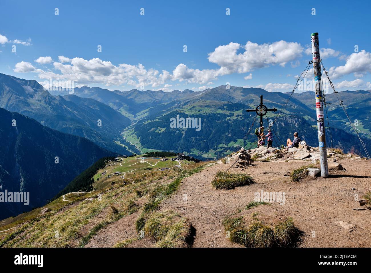 Montagna, Zillertal, Austria Foto Stock