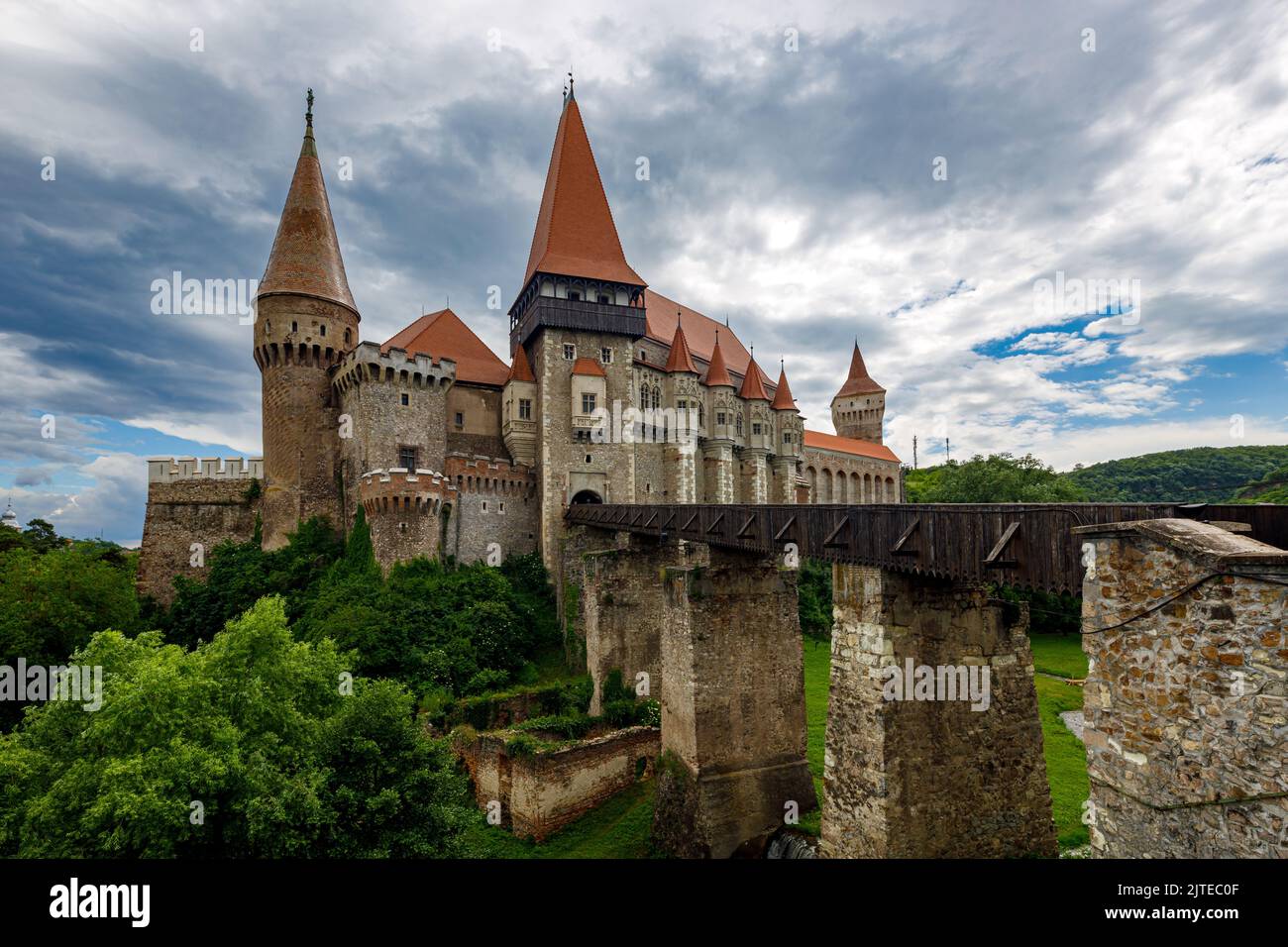 Castello Corvin în Hunedoara în Romania Foto Stock