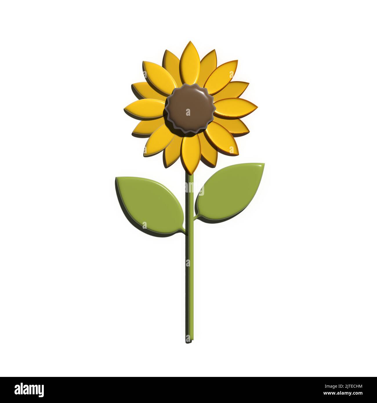 Illustrazione del rendering di girasole 3D Foto Stock