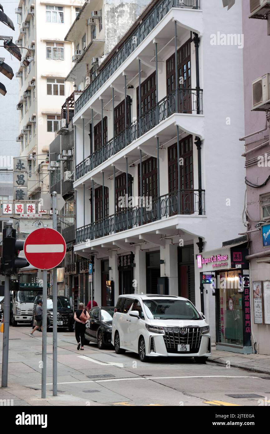 Burrows Street Heritage Building Redevelopment, 6 - 12 Burrows Street, Wanchai, Hong Kong Foto Stock